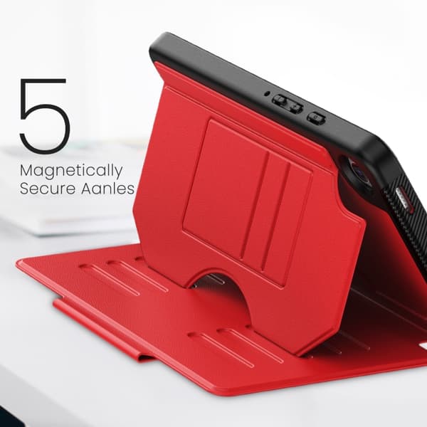 Samsung Galaxy Tab A9 / A11 Magnetiskt läderfodral Röd