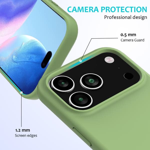 iPhone 18 Pro / iPhone 17 Pro Skal - Solid Färg Silikon Mintgrön