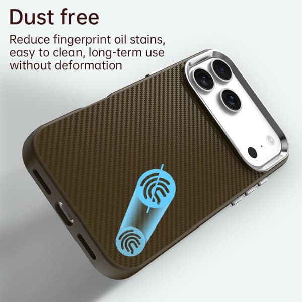 iPhone 18 Pro Max / iPhone 17 Pro Max Skal - Kolfiber Series IMD Brun