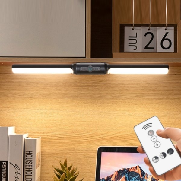 LED-bordslampa Student sovsal läslampor - Fjärrkontrolltyp (Svart)