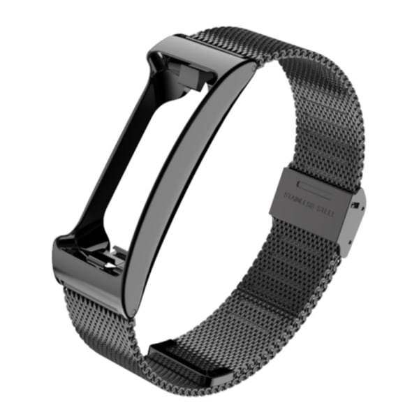 För Fitbit Inspire HR Mijobs Milan Buckle watch i rostfritt stål Black