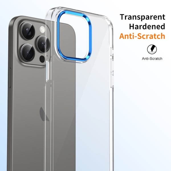 iPhone 16 Pro Skal HD Transparent PC med Full Coverage Blå