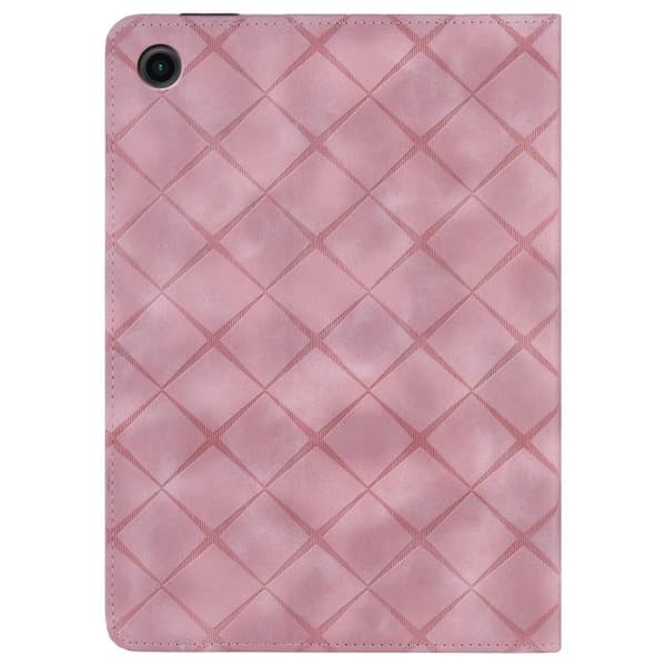 Samsung Galaxy Tab A9+ / A11+ Fodral i Rhombus Prägling Rosa