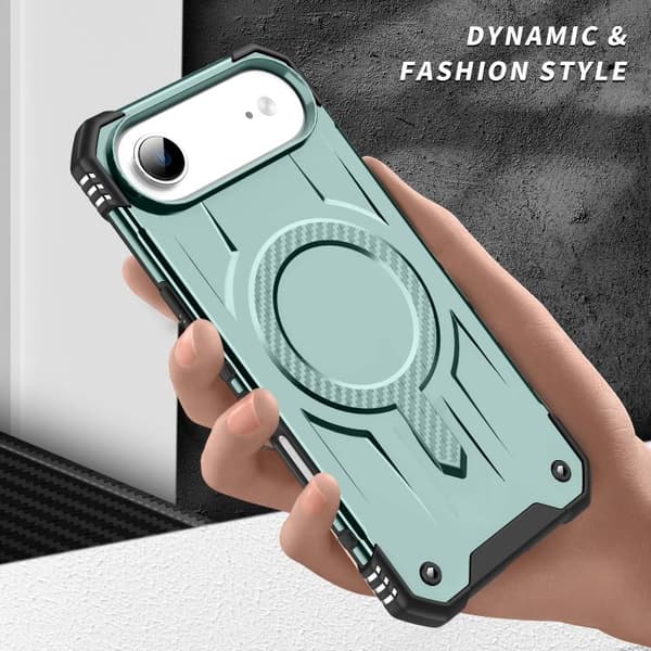 iPhone 17 Air Skal MagSafe TPU Hybrid PC Midnattsgrön