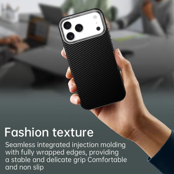 iPhone 18 Pro Max / iPhone 17 Pro Max Skal - Kolfiber Series IMD Svart
