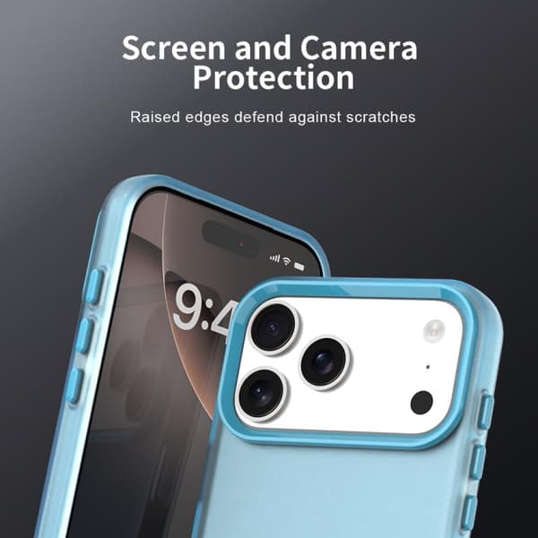 iPhone 18 Pro Max / iPhone 17 Pro Max Skal - Candy PC Hybrid TPU Stöttålig Blå
