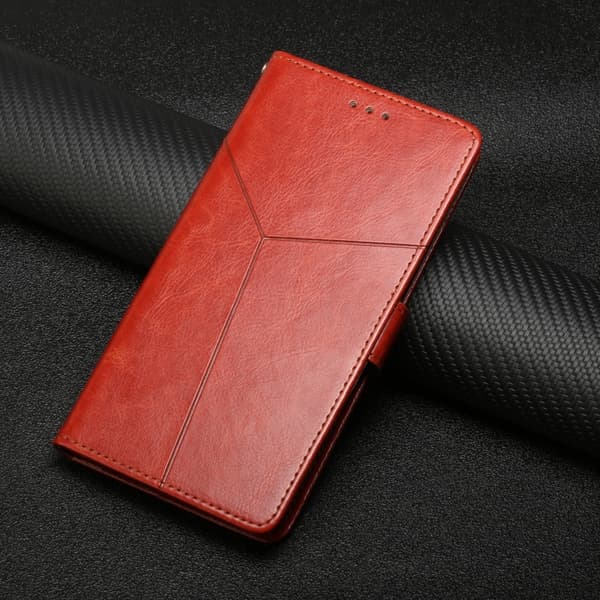 för Pixel 9a Y-formad Mönster Flip Läder Fodral Brun