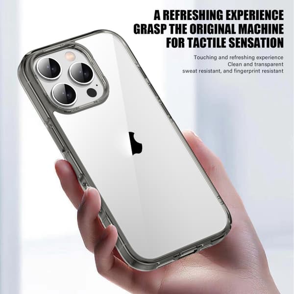 iPhone 16 Pro Skal - PC Hybrid TPU Full Coverage Stötsäker Telefonfodral Genomskinlig lila