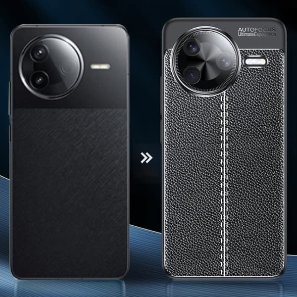 Redmi K80 Pro - Litchi Textur, Stötsäker TPU Mobilskal