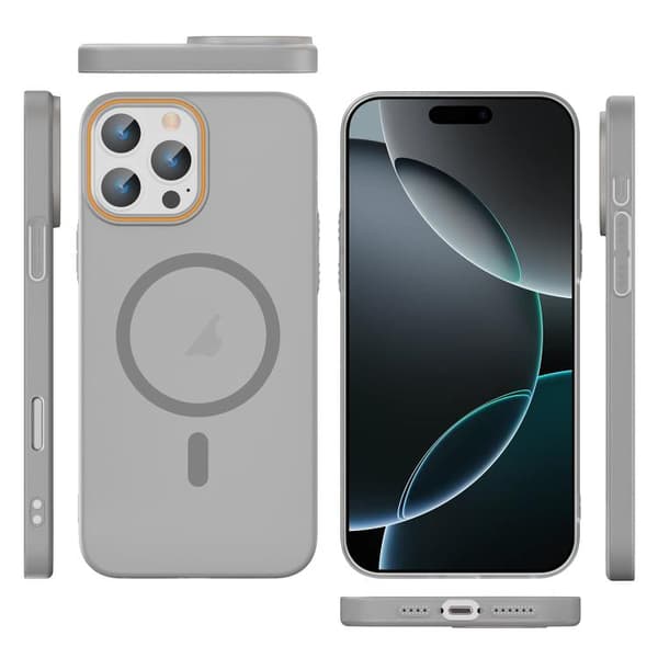 iPhone 16 Pro Translucent Frosted Skal med MagSafe Grå