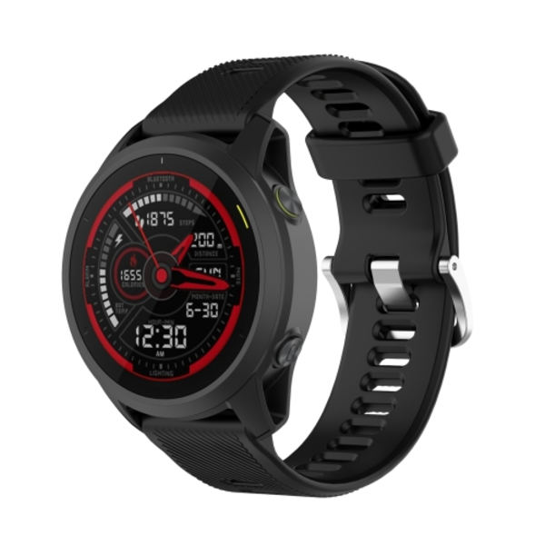 För Garmin Forerunner 745 22mm Twill enfärgad watch Black