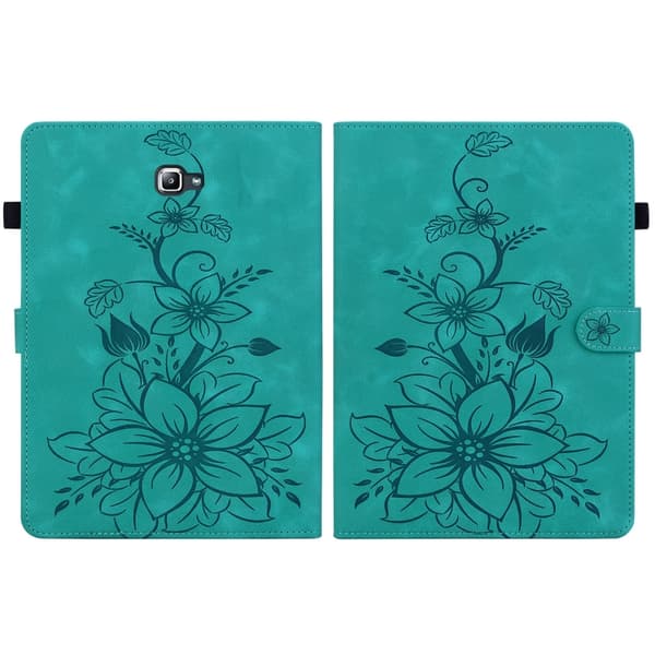 Samsung Galaxy Tab A 10.1 (2016) Lily Prägad Läderfodral Grön