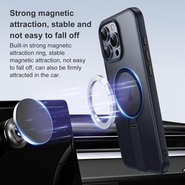 iPhone 16 Pro Max Rotating Barhållare Magnetisk MagSafe Skal Blå