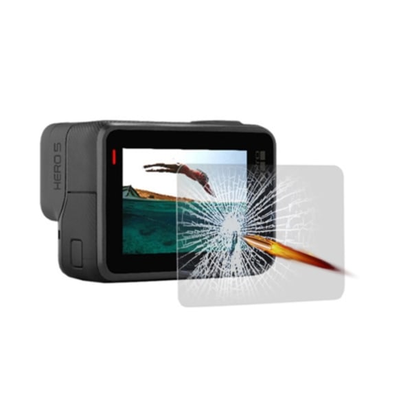 För GoPro HERO5 LCD-skärmskydd i härdat glas