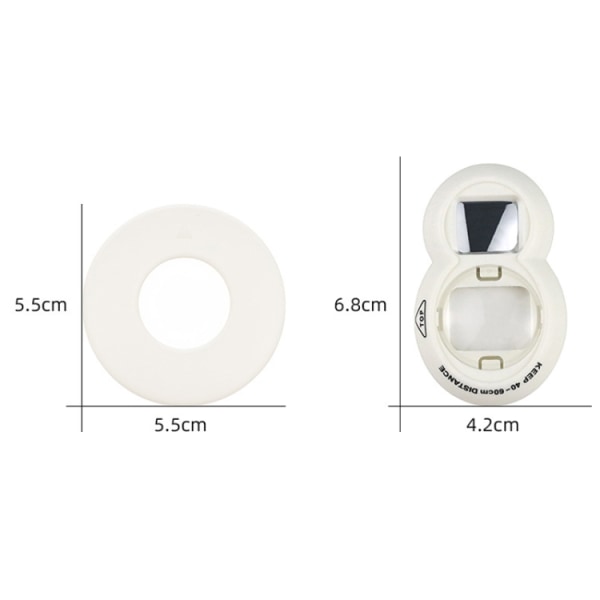 Mini digitalkameraobjektiv Selfie Mirror + Auxiliary Circle Set för FUJIFILM Instax Mini7+ Svart