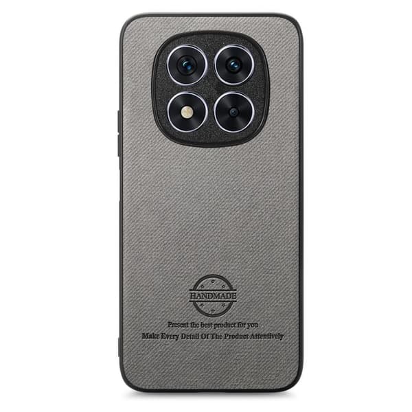 Redmi Note 14 Pro+ 5G - Twill Tyg Läder Skal Grå