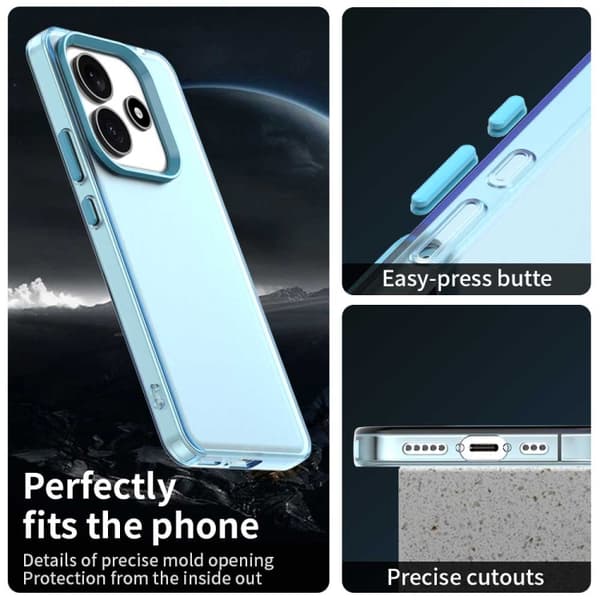 Redmi Note 14 5G - Candy PC Hybrid TPU Stöttåligt Mobilskal Blå