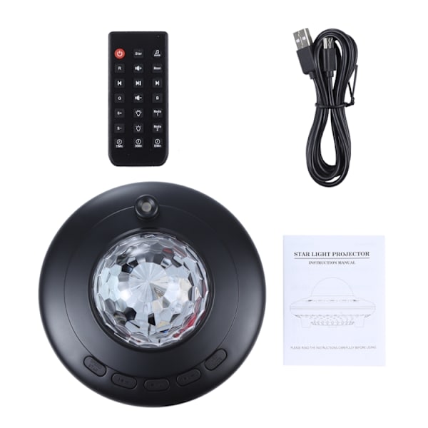 L6 Music Starry Projector Fjärrkontroll Nattljus (Färgglatt Ljus)