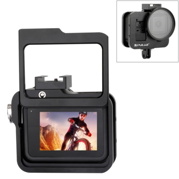 Skyddande hölje i CNC-aluminiumlegering med försäkringsram och 52 mm UV-objektiv för GoPro HERO8 Black