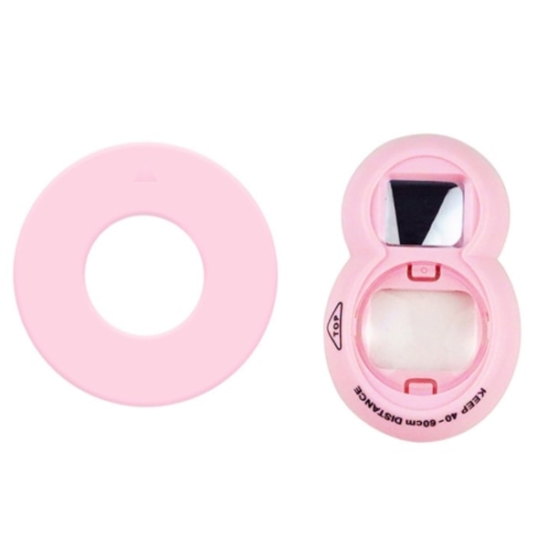 Mini digitalkameraobjektiv Selfie Mirror + Auxiliary Circle Set för FUJIFILM Instax Mini7+ Rosa