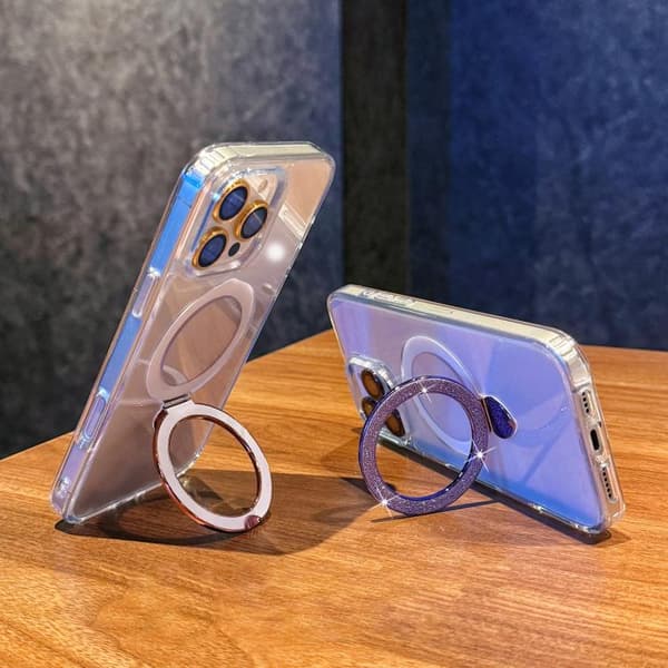 iPhone 16 Pro Max Glitter Powder MagSafe Skal med Linsskydd Guld