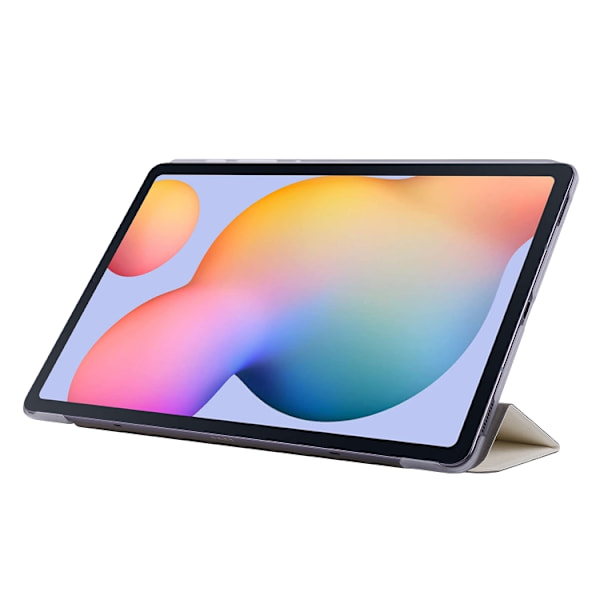 Samsung Galaxy Tab S8+/S7+ Silk Textur Flip Läderfodral Vit