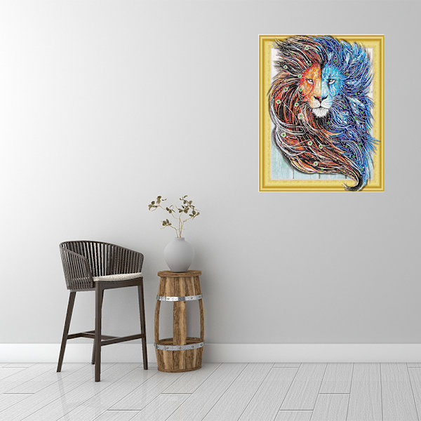 5D DIY Diamond painting - Lejon