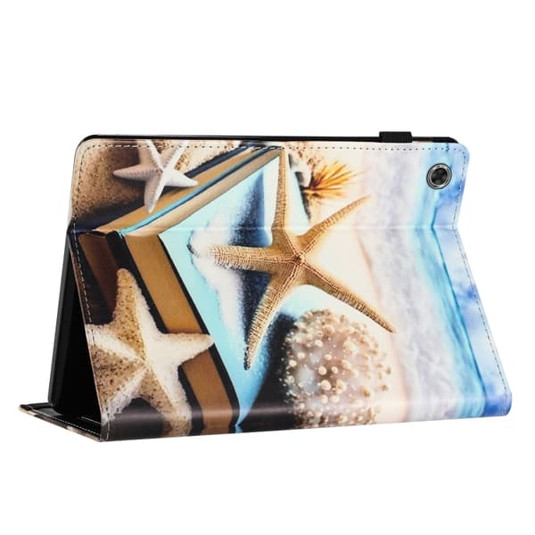 Samsung Galaxy Tab A9 / A11 Litchi Texture Leather Case Sjöstjärna
