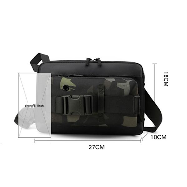 WEPOWER 2120 Funktionell Messenger Bag Herr Bröstväska Kamouflage