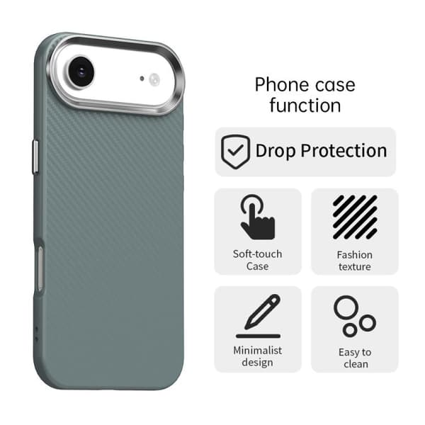 iPhone 17 Air Skal - Kolfiber Series IMD Grå