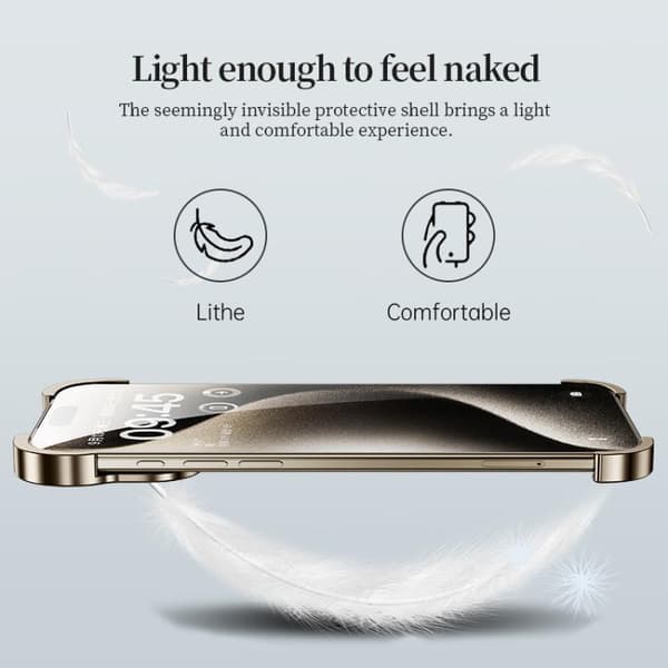 iPhone 18 Pro Max / iPhone 17 Pro Max Skal - Metall med Hörnskydd och Linsskydd Silver
