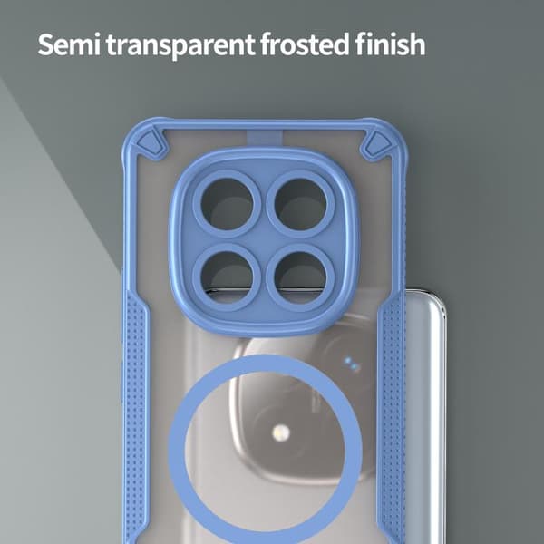 Redmi Note 14 Pro+ 5G - Armor Glaze MagSafe Magnetiskt Mobilskal Blå