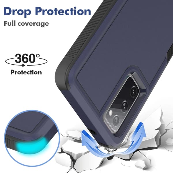 Samsung Galaxy S20 FE Skal 2 i 1 PC + TPU Mörkblå
