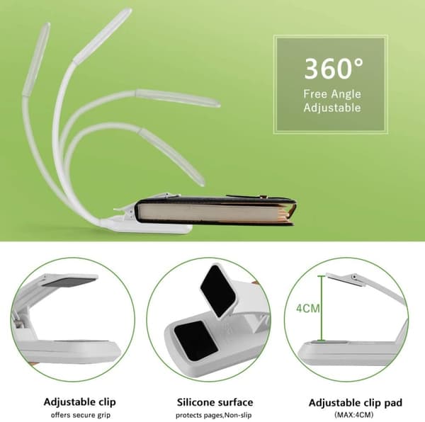 8027-1 9 LED-läslampa Notklippljus (vit)