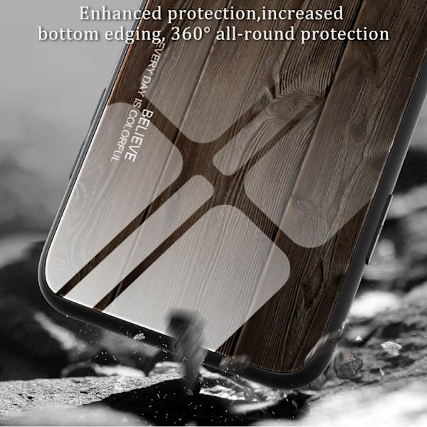 iPhone 17 Pro Max Skal - träfinerad glasdesign Kaffe