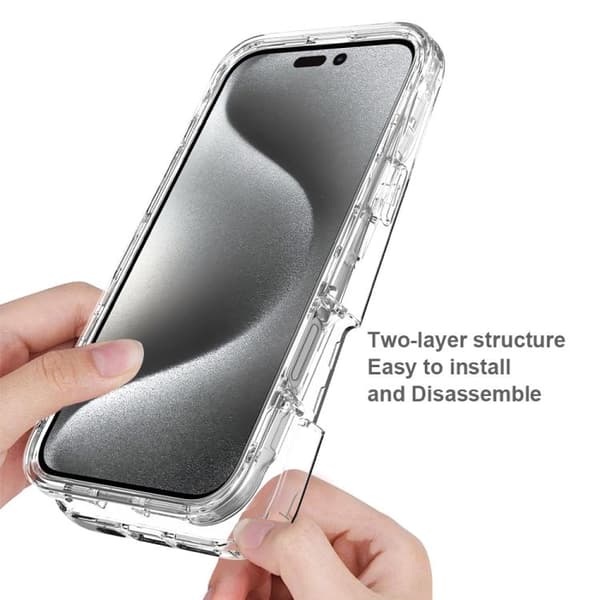 iPhone 16 Pro Max Shockproof Klar Gradient PC + TPU Skal Svart