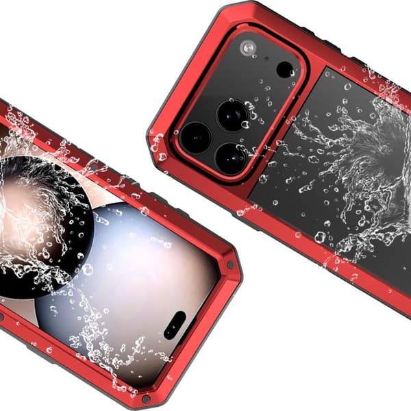 iPhone 18 Pro / iPhone 17 Pro Skal - Stöttålig och IP54 Vattentålig Röd