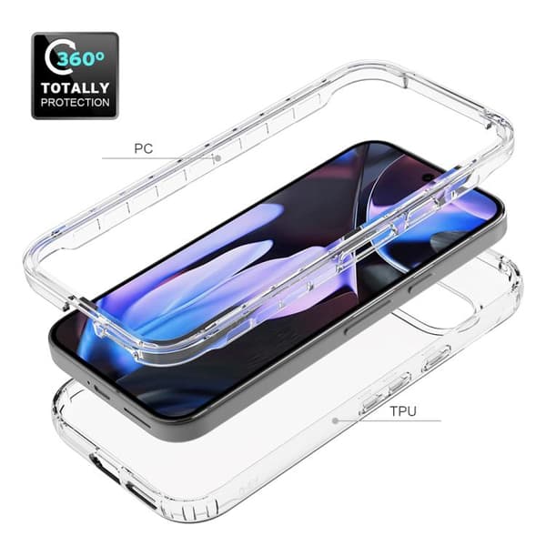 för Pixel 9a Skal - Stöttålig Klar Gradient PC + TPU Mobilskal Blå