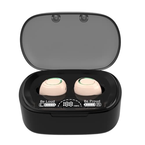MD06 Mini In-ear TWS Trådlösa Touch Digital Display Bluetooth Hörlurar Rosa