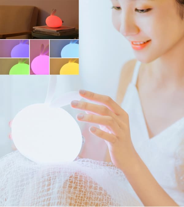 3life-302 Kaninformad Färgglad Gradient LED Pat Light