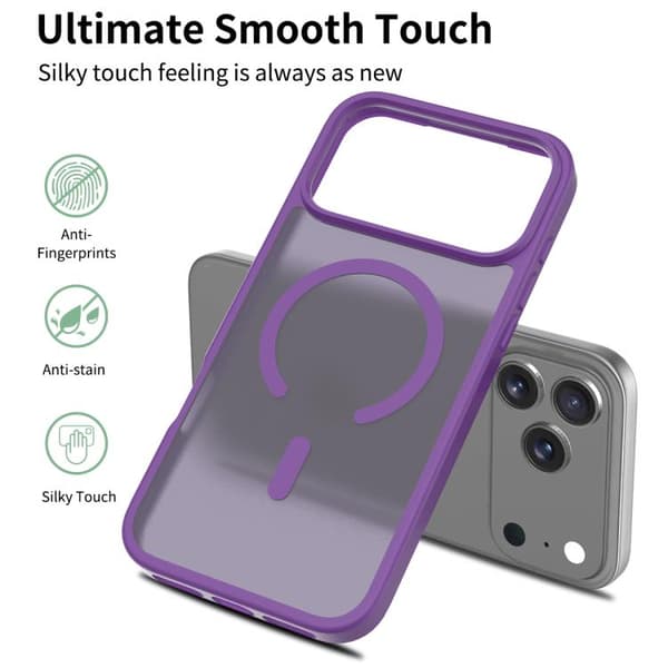 iPhone 18 Pro Max / iPhone 17 Pro Max Skal - TPU Hybrid PC med MagSafe Purpur