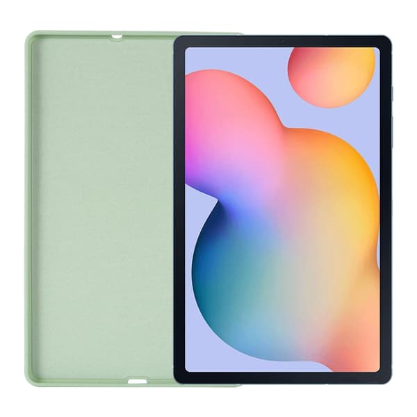 Samsung Galaxy Tab S6 Lite Solid Färgad Silikonfodral, Stöttåligt Grön