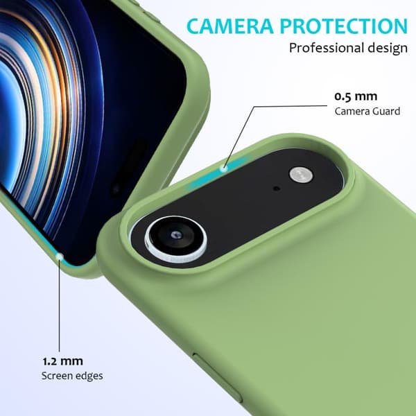 iPhone 17 Air Skal - solid färg av silikon Mintgrön