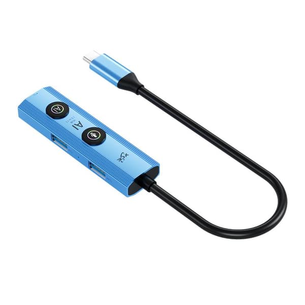 YCE V295 5-i-1 USB-C / Type-C Hub Adapter AI Dockningsstation (Blå)