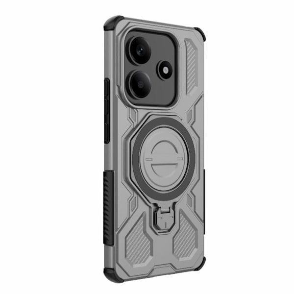 Redmi Note 14 5G J-20 - Solid Färg MagSafe Magnetisk TPU+PC Mobilskal Grå