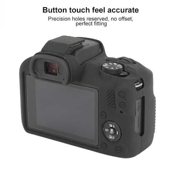 För Canon EOS R100 Glansigt Mjukt Silikon Skyddande Fodral Svart