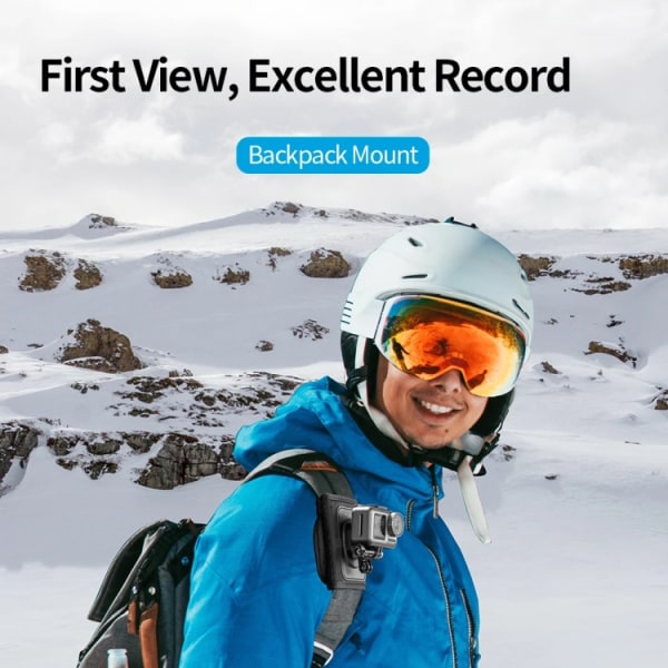 TELESIN Ryggsäck Axelrem Fäste Mount för GoPro Hero / Insta360 / SJCAM / DJI Action Tillbehör, Spec: Endast Remfäste
