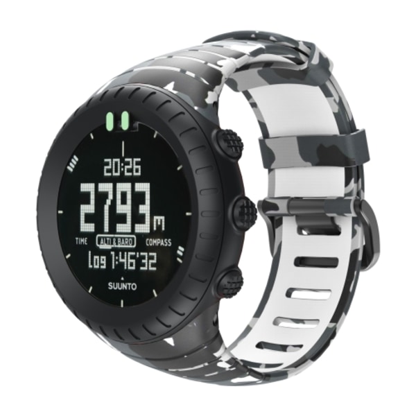För Suunto Core TPU- printed watch White Camouflage