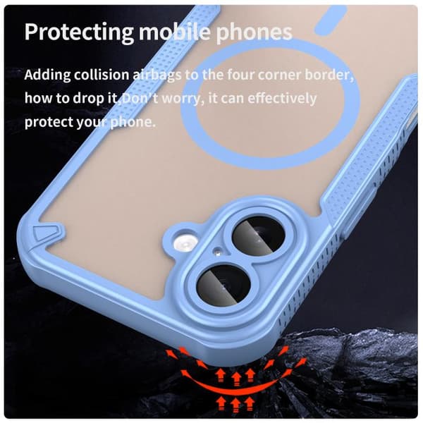 iPhone 17 Skal med Armor Glaze MagSafe Magnetisk Blå