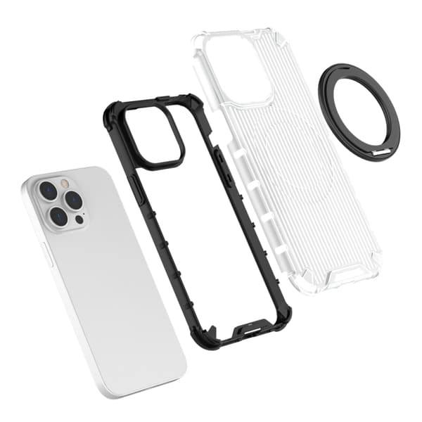 iPhone 16 Pro Max 360 Grader Rotationshållare Stötsäker Skal Purpur